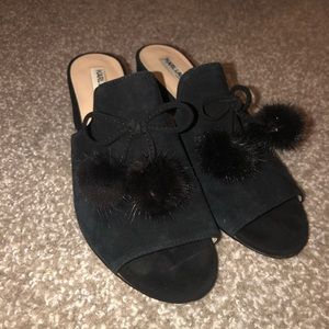 Karl Lagerfeld puff ball sandals